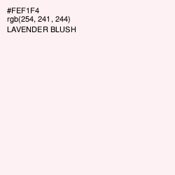 #FEF1F4 - Lavender blush Color Image